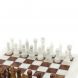 Каменные шахматы &amp;quot;Игрок&amp;quot; из белого мрамора и оникса 38х38 см 128888