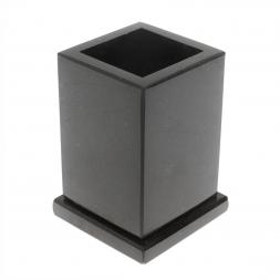 Карандашница из черного змеевика 8х8х11,5 см