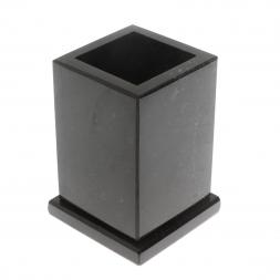 Карандашница из черного змеевика 8х8х11,5 см