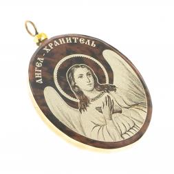 Брелок-кулон оберег &amp;quot;Ангел Хранитель&amp;quot; камень обсидиан