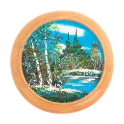 Тарелка декоративная "Весна" 20 см каменная крошка