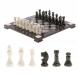 Шахматы с гравировкой &amp;quot;Турнирные&amp;quot; доска 36х36 см белый мрамор, змеевик 124607