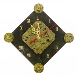 Часы настенные &amp;quot;Элегант&amp;quot; камень змеевик