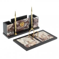 Письменный набор "Советник" с Гербом РФ из креноида