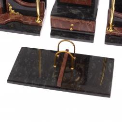 Настольный прибор &amp;quot;Горный орел&amp;quot; камень лемезит змеевик