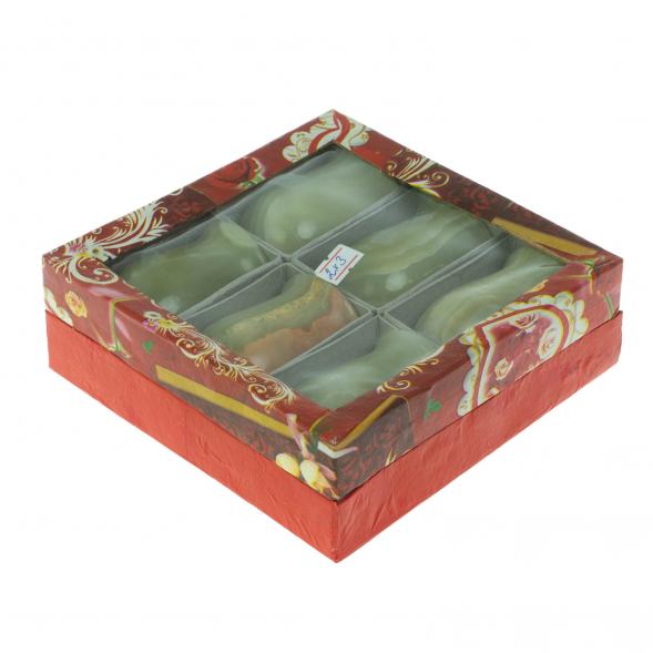 Набор стопок из оникса 6 штук в картонной коробке 40 мл 5х6,5 см (2х3) 128815