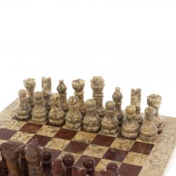 Шахматы &amp;quot;Сувенирные&amp;quot; из камня оникс, ракушечник 20х20 см