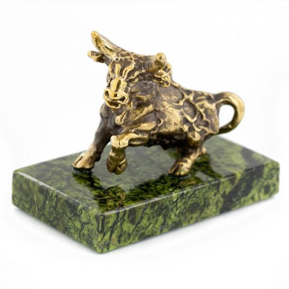 Сувенир статуэтка знак зодиака &amp;quot;Телец&amp;quot; бронза камень 116087