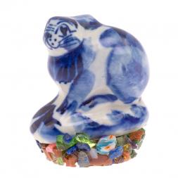 Сувенир фигурка "Заяц" на подставке из самоцветов