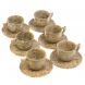 Чайный набор 6 чашек на блюдце из ракушечника 128047
