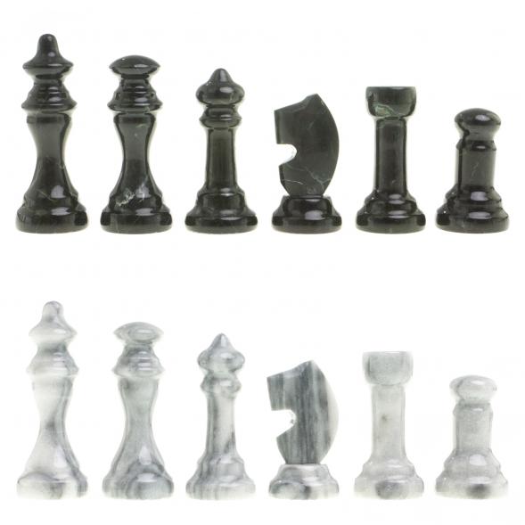 Шахматы с гравировкой &amp;quot;Турнирные&amp;quot; доска 36х36 см змеевик мрамор 124055