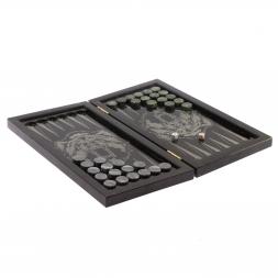 Нарды из камня с гравировкой "Медведь"