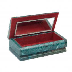 Шкатулка Хозяйка медной горы змеевик 14х7х5 см