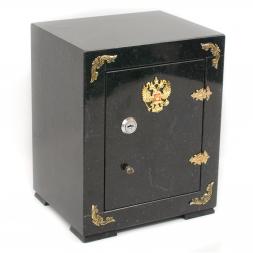 Сейф средний камень змеевик черный 19х16х24 см