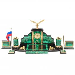 Настольный набор &amp;quot;Президент&amp;quot; камень малахит