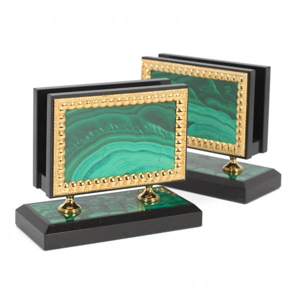 Настольный набор &amp;quot;Президент&amp;quot; камень малахит 117856