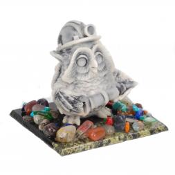 Сувенир &amp;quot;Филин шахтер&amp;quot; из мрамолита