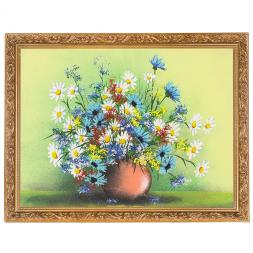 Картина "Натюрморт полевые цветы" багет 36х46 см, каменная крошка