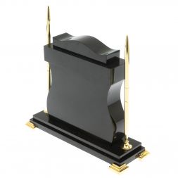 Настольные часы с ручками из малахита