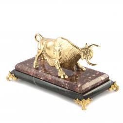 Статуэтка из бронзы "Бык" цвет золото