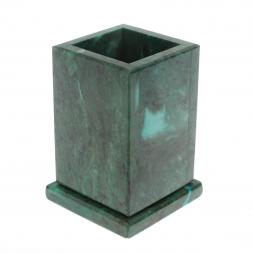 Карандашница из змеевика 8х8х11,5 см