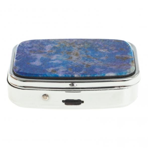 Таблетница на 2 отделения лазурит иркутский цвет серебро 122763