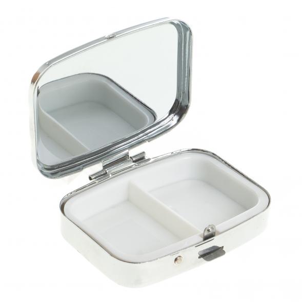 Таблетница на 2 отделения лазурит иркутский цвет серебро 122763