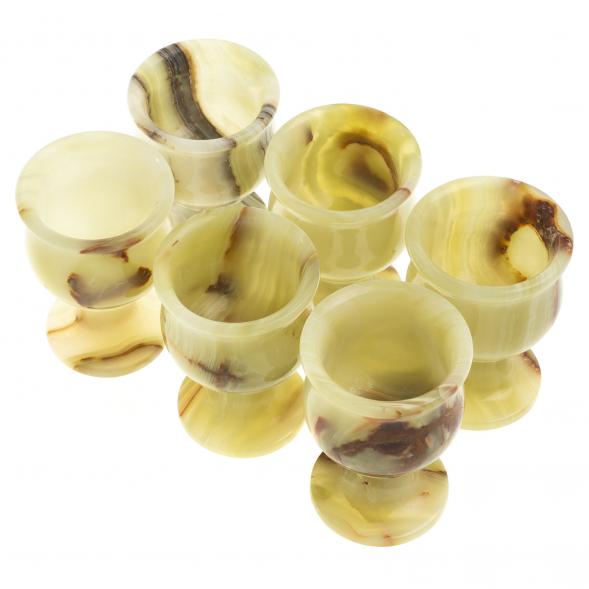 Набор рюмок &amp;quot;Тюльпан&amp;quot; 40 мл из оникса 6шт 5х7см в футляре (2х3) 121933