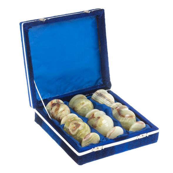 Набор рюмок &amp;quot;Тюльпан&amp;quot; 40 мл из оникса 6шт 5х7см в футляре (2х3) 121933