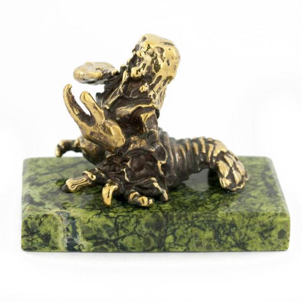 Сувенир статуэтка знак зодиака &amp;quot;Рак&amp;quot; из бронзы и камня 116089