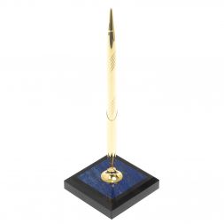 Подставка под ручку из афганского лазурита 7х7х21,5 см