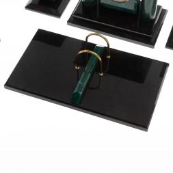 Настольный набор "Лев" из змеевика