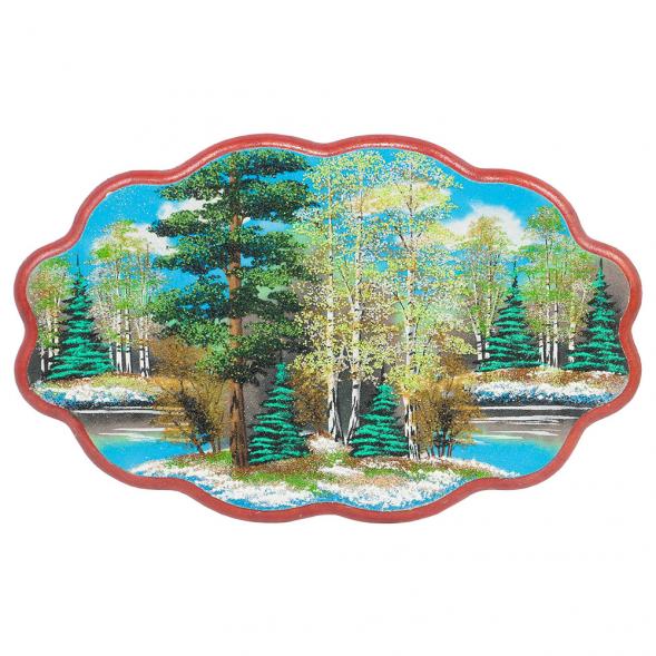 Панно с рисунком из камня &amp;quot;Весенний пейзаж&amp;quot; 45х29 см 117354