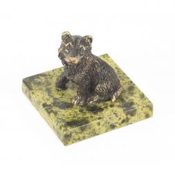 Статуэтка из бронзы и змеевика &amp;quot;Собачка средняя №3&amp;quot;