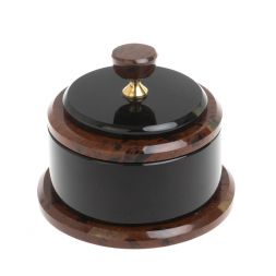 Шкатулка круглая из обсидиана 9,5х9,5х9,5 см