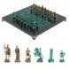 Шахматы &amp;quot;Римские воины&amp;quot; фигуры бронза / патина 28х28 см из змеевика 128209