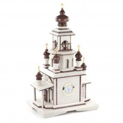 Часы интерьерные "Храм" камень мрамор лемезит