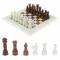 Каменные шахматы "Сувенирные" мрамор, оникс доска 20х20 см