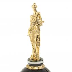 Настольный набор с визитницей &amp;quot;Фемида&amp;quot; змеевик