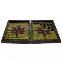 Нарды &amp;quot;Звезда&amp;quot; из камня змеевик, лемезит