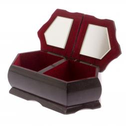 Шкатулка из змеевика "Хозяйка медной горы зимний пейзаж" 20х10х7,5 см