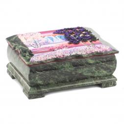 Шкатулка с расписной крышкой &amp;quot;Зимний пейзаж&amp;quot; 17х12х7,5 см