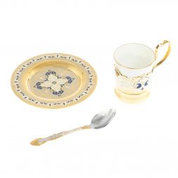 Кофейный набор с эмалью на 80 мл Златоуст