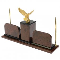 Настольный набор &amp;quot;Орел&amp;quot; из обсидиана