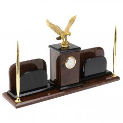 Настольный набор &amp;quot;Орел&amp;quot; из обсидиана