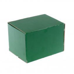 Каменная шкатулка "Ракушка" змеевик / белый мрамор 14х10х9 см