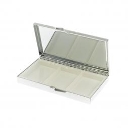 Таблетница на 3 отделения камень оникс цвет серебро