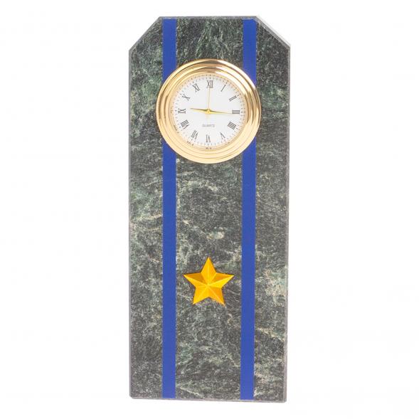 Часы &amp;quot;Погон майор ФСБ, ФСО&amp;quot; камень змеевик 122521