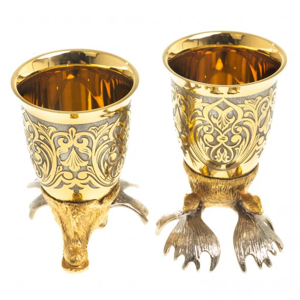 Стопки перевертыши &amp;quot;Лось&amp;quot; 70 мл 2 шт Златоуст 123627