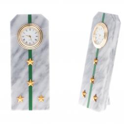 Часы &amp;quot;Погон капитан ПС ФСБ&amp;quot; из мрамора